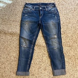 Silver jeans co. Distressed Boyfriend jeans